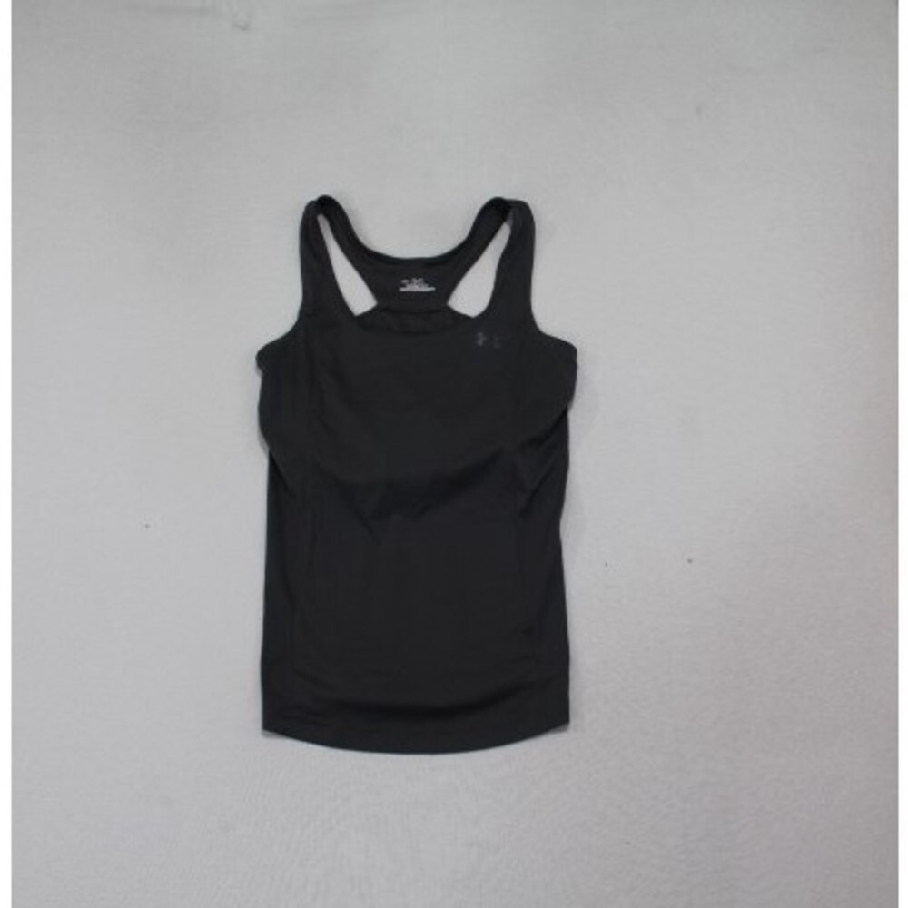 Under Armour Tank Top Women M Gray Excellent HeatGear Racerback Activewear